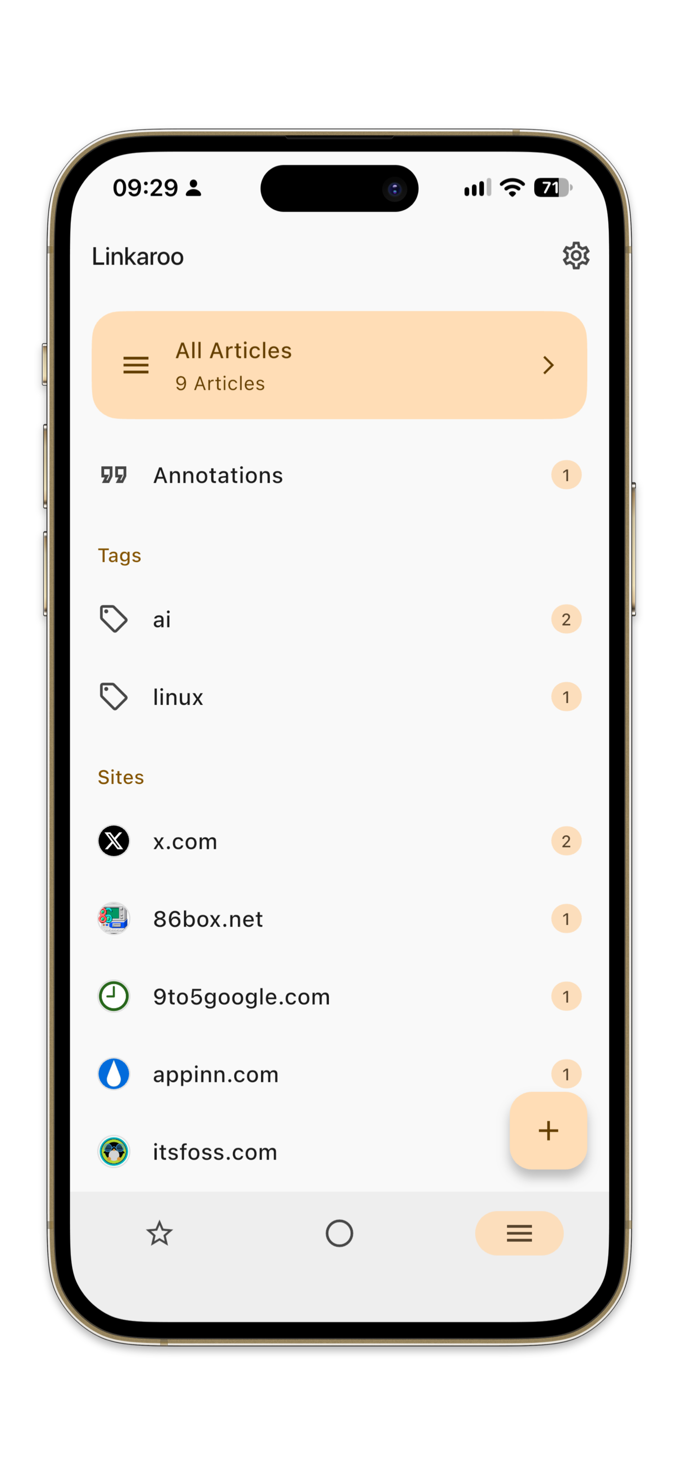 Linkaroo screenshot